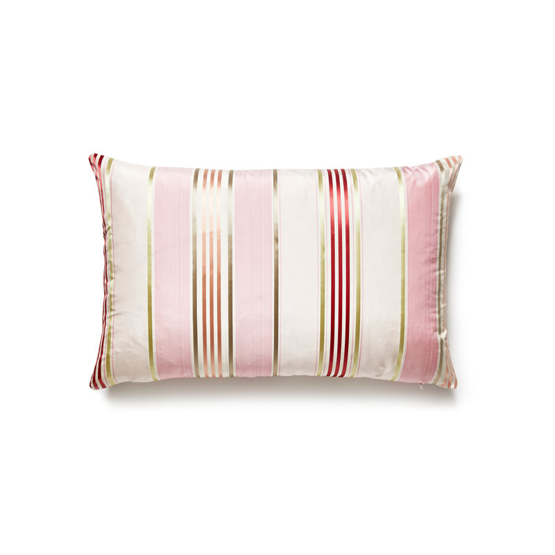 Charlotte Silk Lumbar Pillow Cover & Insert, Blush