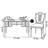 American country style desk chair set