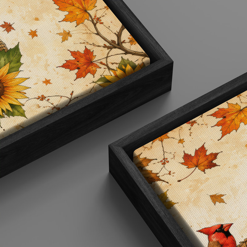 «Cute Autumn Harvest Scarecrow Pumpkin Extra Large», reproduction d'art sur toile encadrée, H 60 po x l 20 po x P 1,5 po