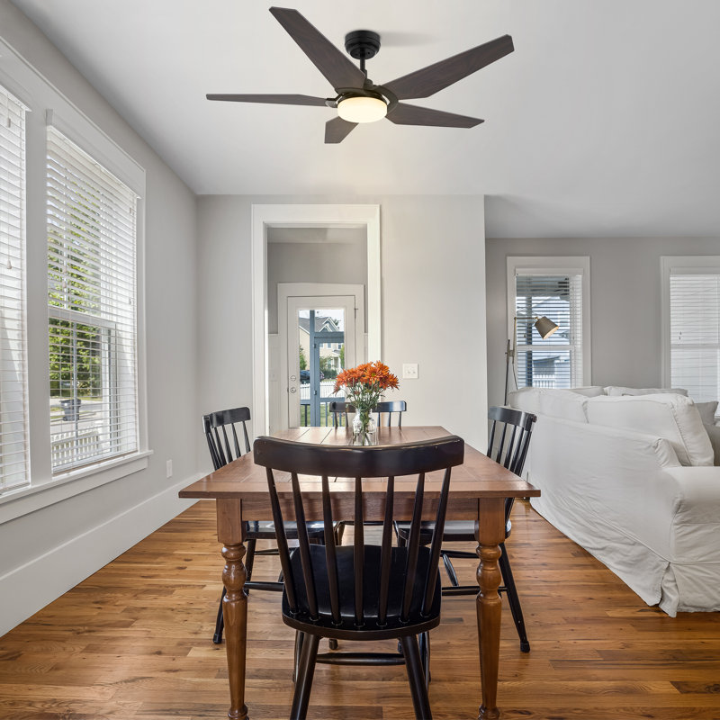 52" Smart Ceiling Fan with Remote, LED Light kit, DC Motor, Downrod Included.