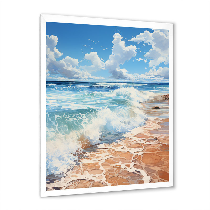 Beach Photo Serene Shores IV, reproduction d'art sur toile, H 40 po x l 30 po x P 1,5 po, Blanc