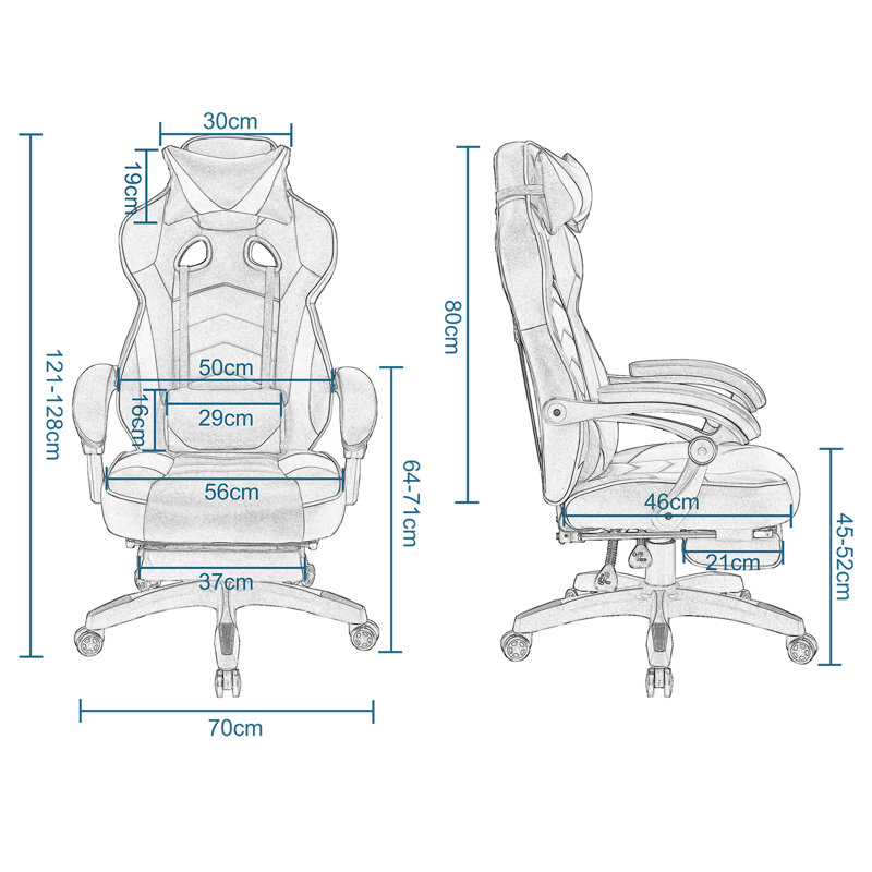 Gaming Chair, Grey