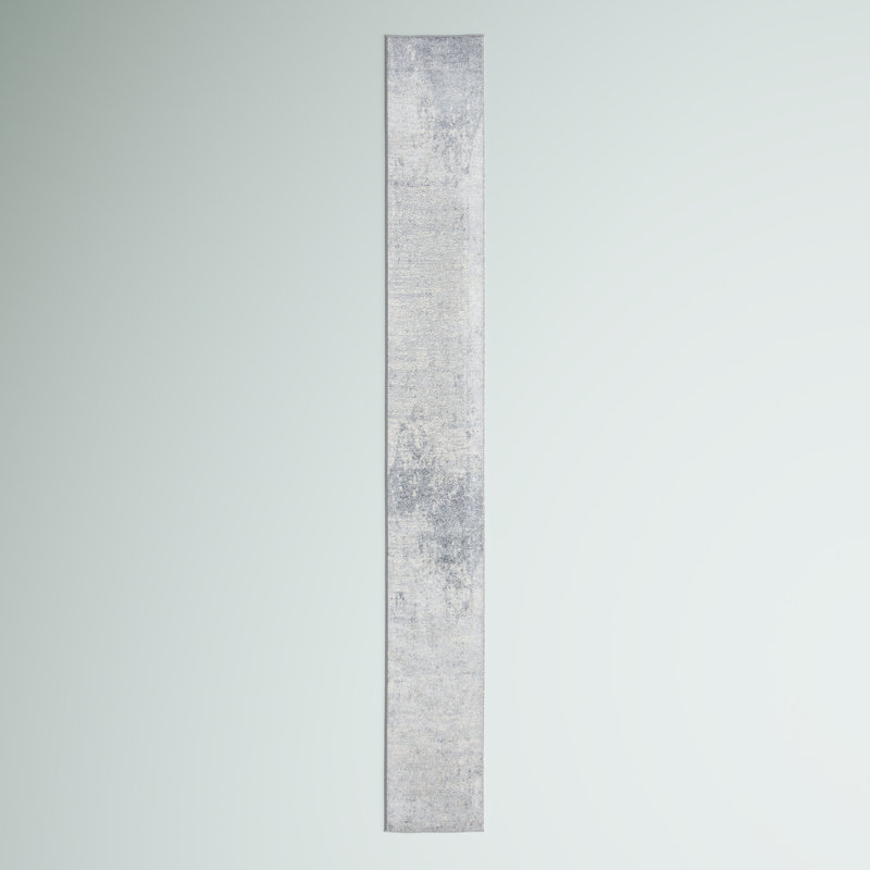 Adamson Gray/Ivory Area Rug, Runner 2' x 10'