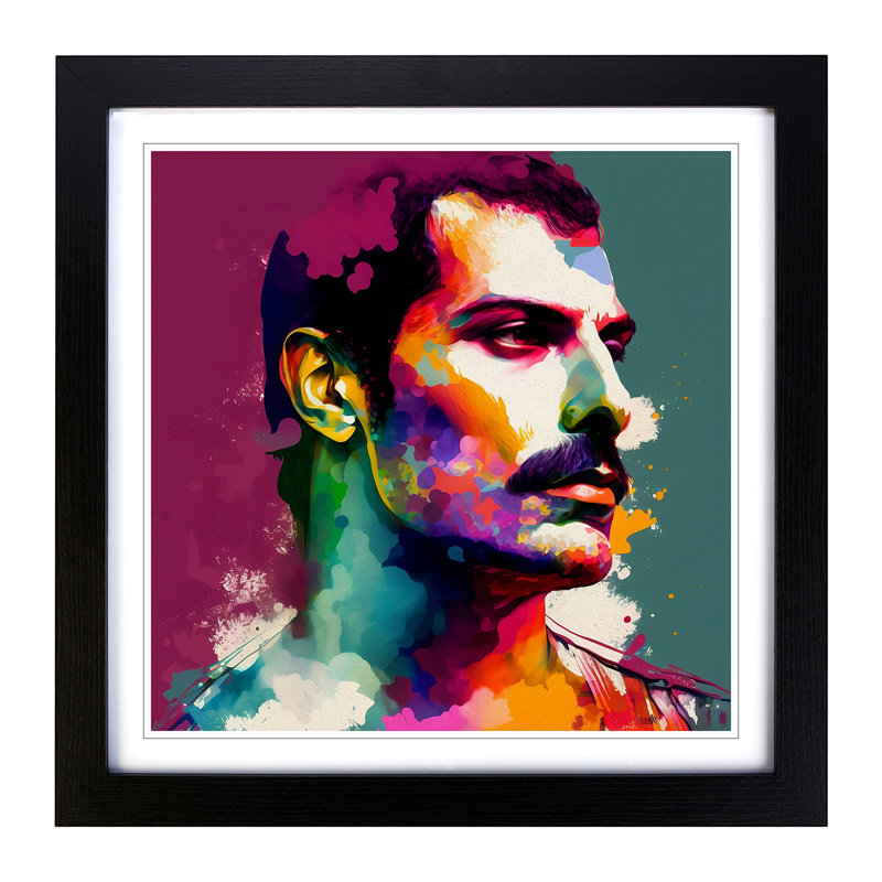 Single Picture Frame Print on Wood, Black