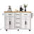 56.5" Kitchen Island With Drop Leaf 5 Drawers And 4 Doors Cabinet For Kitchen
