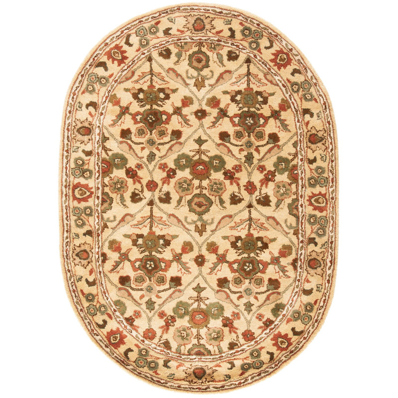 Dunbar Hand Tufted Wool Oriental Rug, Oval 4'6" x 6'6" 