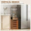 Cabinet/Enclosed Storage, Open Shelving, Floor Brown, Black