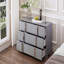 Commode élégante de style moderne avec pieds en métal, avec armoire de rangement en miroir (commode / commode) à 6 tiroirs