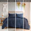 Édredon très grand / très grand orné - Textile bleu marine-121327547-121327545