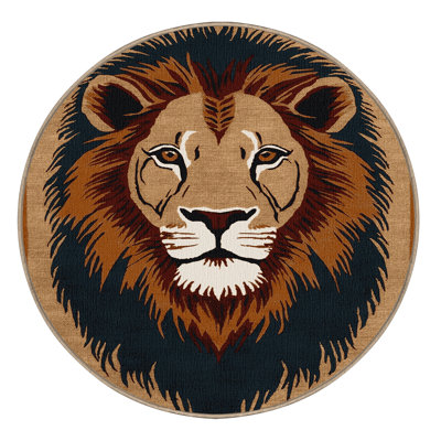 Washable Masai Lion Big Cats Area Rug