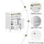 Meuble-lavabo 24 po avec lavabo, meuble-lavabo avec un tiroir rabattable et deux tiroirs, tablette réglable