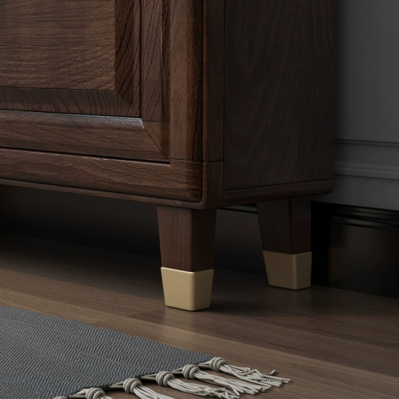 Nut-Brown Solid + Manufactured Wood Shoe Storage