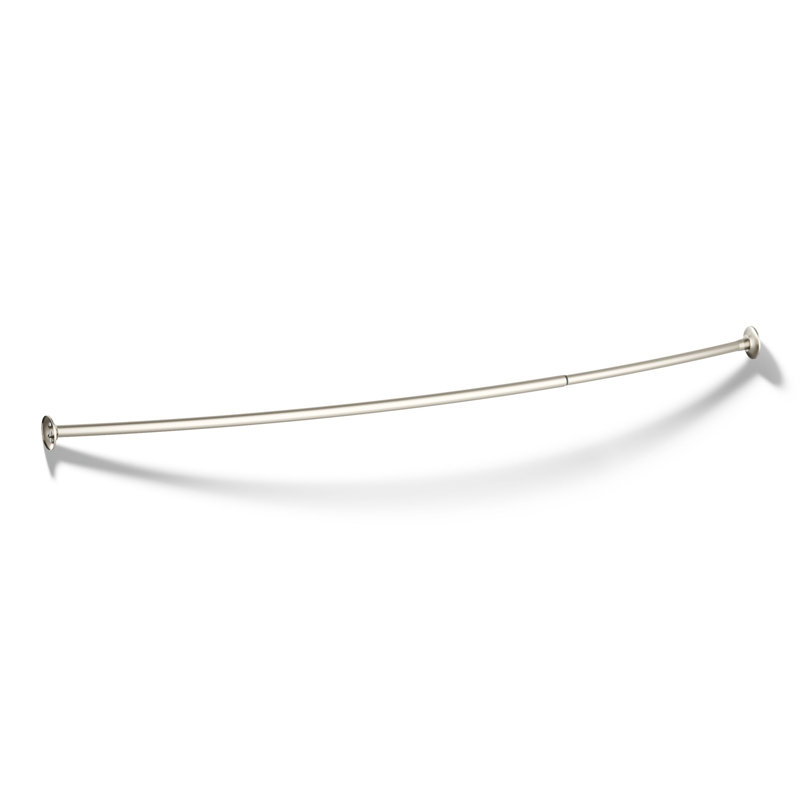 Tringle de douche incurvée Expanse - Design transitionnel, Nickel brossé