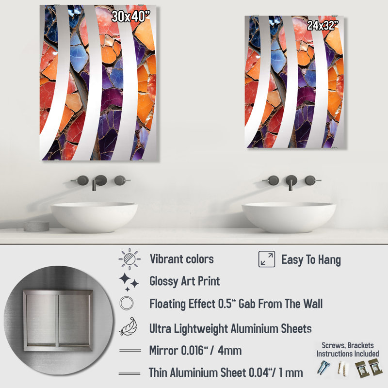 Grand miroir mural Pineiro, 32 po x 24 po