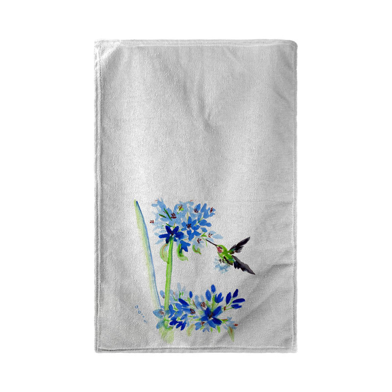 Serviette de plage hummingbird et fleur Aoi