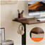 Bureau électrique debout, bureau à hauteur ajustable, bureau assis-debout 24 po x 48 po, structure noire / plateau en acajou-1145626404