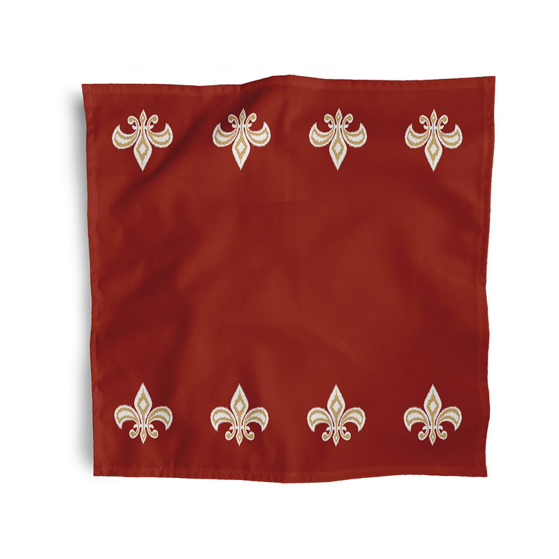 Cito Fleur de Lis Napkins, Red