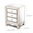 Mirror Three Extraction Cabinet, Multifunctional Bedside Table, Living Room Storage Cabinet