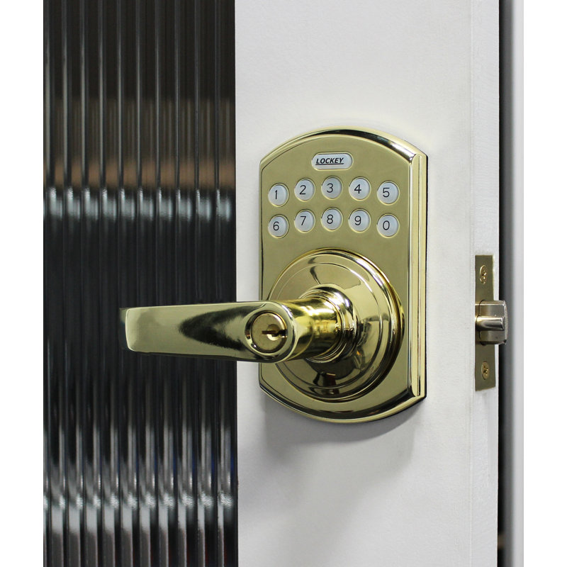Poignée de porte d'entrée sans clé, Nickel satiné