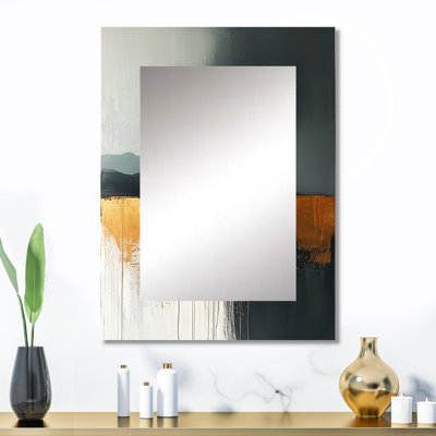 «Black and Gold Converge Sunrise II», art mural, miroir doré
