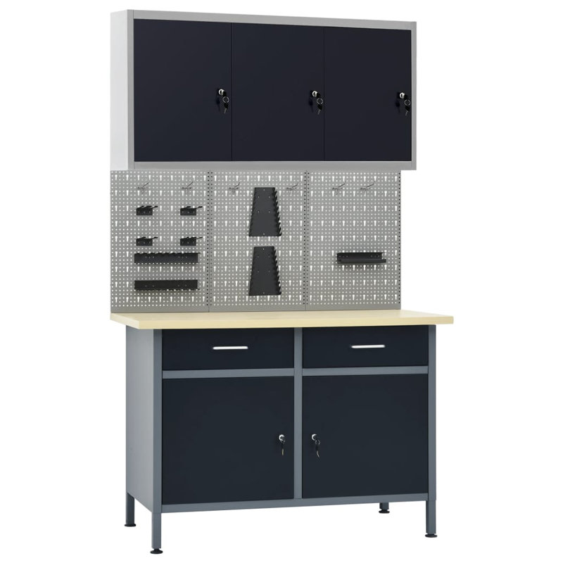 Vannatta 195.5cm W Metal Shelving Unit