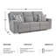 Kerle Upholstered 88'' Power Reclining Sofa