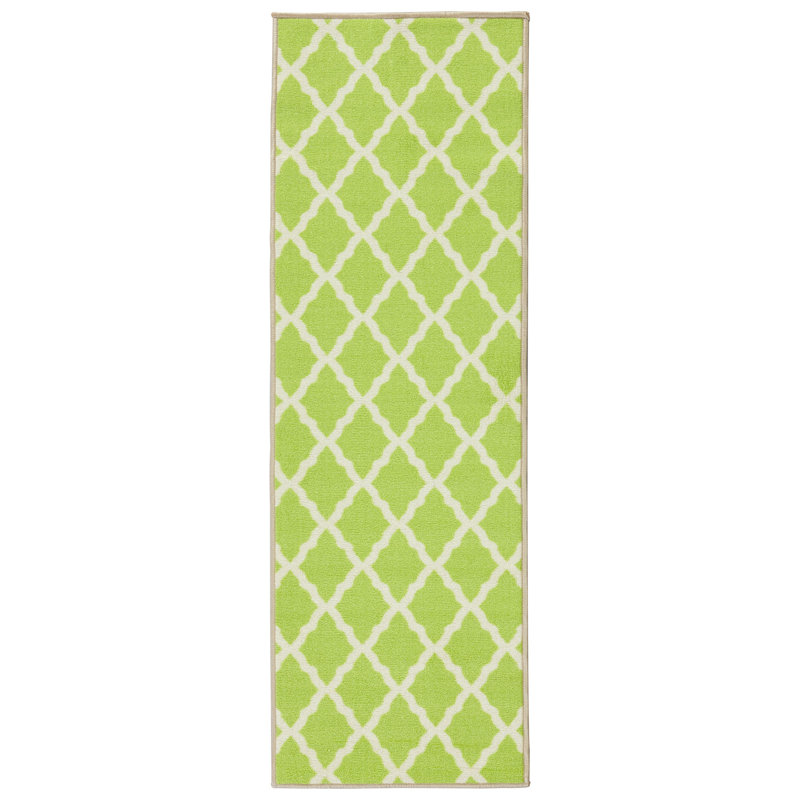 Glamour Non-Slip Trellis Design Area Rug For Living Room, Hallway, Runner, Entryway Rug, Runner 3'3" x 5'