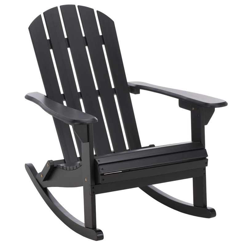 Stowe Adirondack Rocking Chair, Black