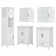 Edion Double Bathroom Vanity with Ceramic Top with Mirror