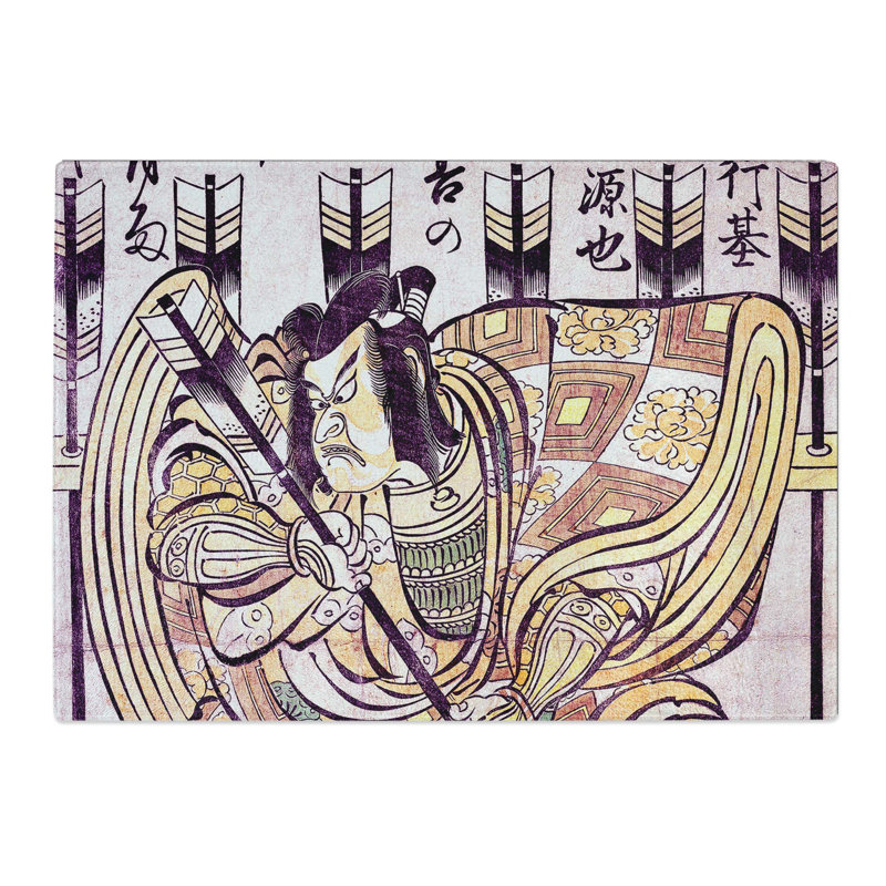 Tempered Glass Ichikawa Danjuro II by Torii Kiyonaga Chopping Board, 28.5 cm x 20 cm