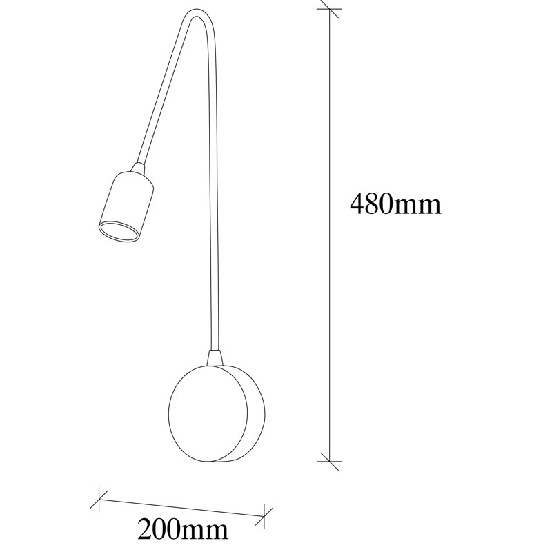 Lampe murale moderne moderne, couleur cuivre massif, 48 pouces de hauteur | Corps en métal, douille E27 (40 W maximum) | Homologué IP20 pour une utilisation intérieure | Parfait pour le salon, la chambre à coucher ou le bureau, design élégant et unique