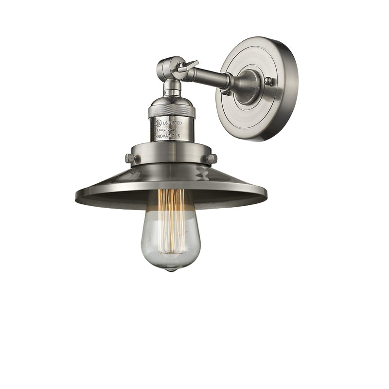 Plafonnier semi-encastré simple à 1 lumière de 8 po Gault, Ampoule DEL 6 watts Vinage, Nickel satiné brossé
