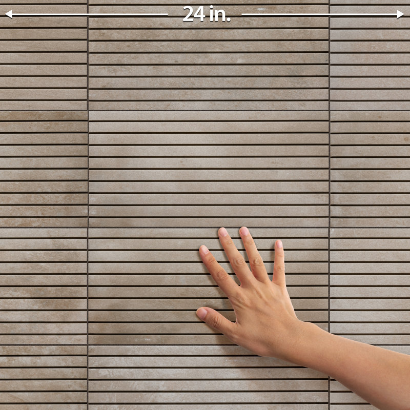 Americana Boston Strata 6-7/8 In. X 14 In. Porcelain Floor And Wall Tile, Beige
