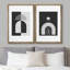 Mid-Century noir et blanc avec spirales en spirale, formes abstraites et minimalistes-92285167-92285168