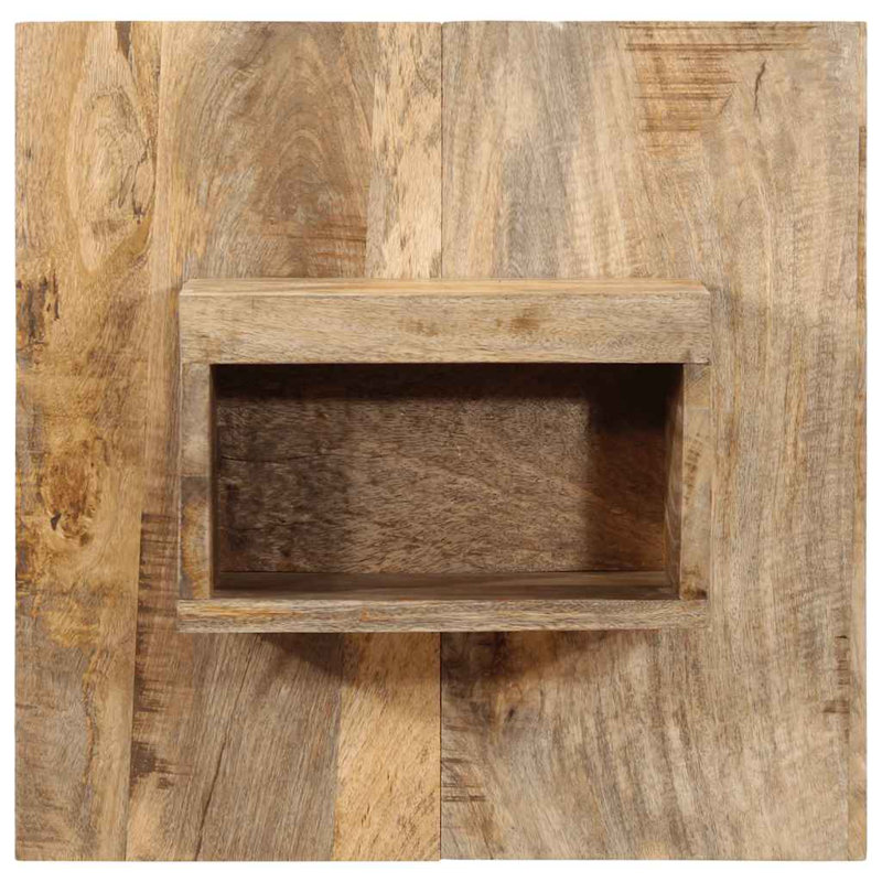 50cm W Solid Wood Bedside Table, Brown