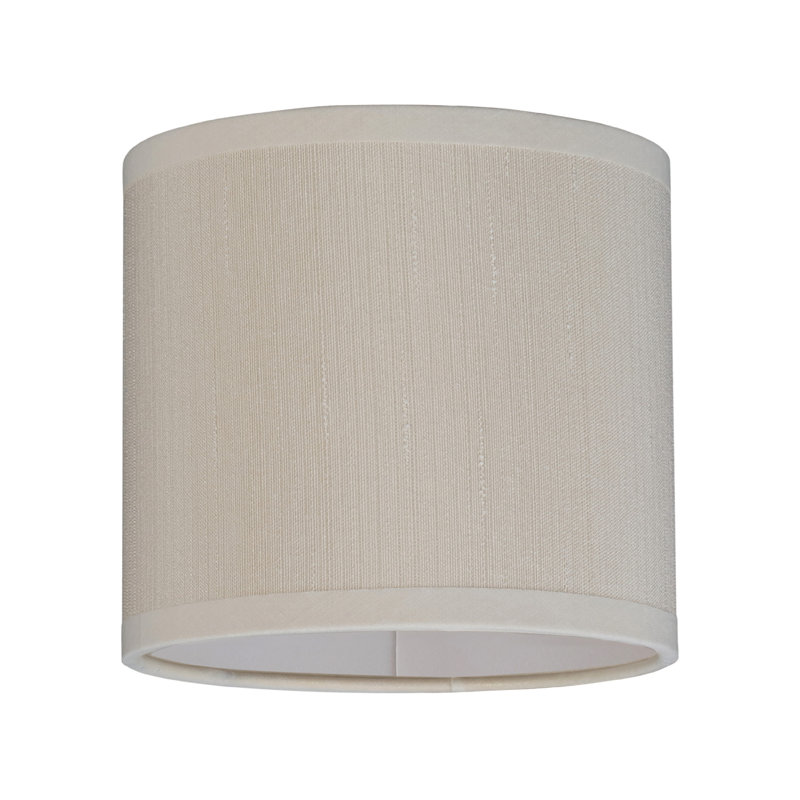 Abat-jour tambour de style candélabre en tissu jacquard H 5 po (attache) crème