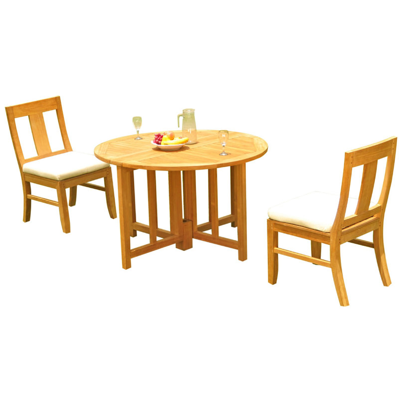 Ensemble bistro en teck Kevon, 2