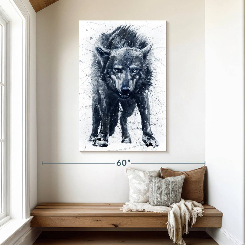 Brampt Angry Wolf, 48" H x 32" W