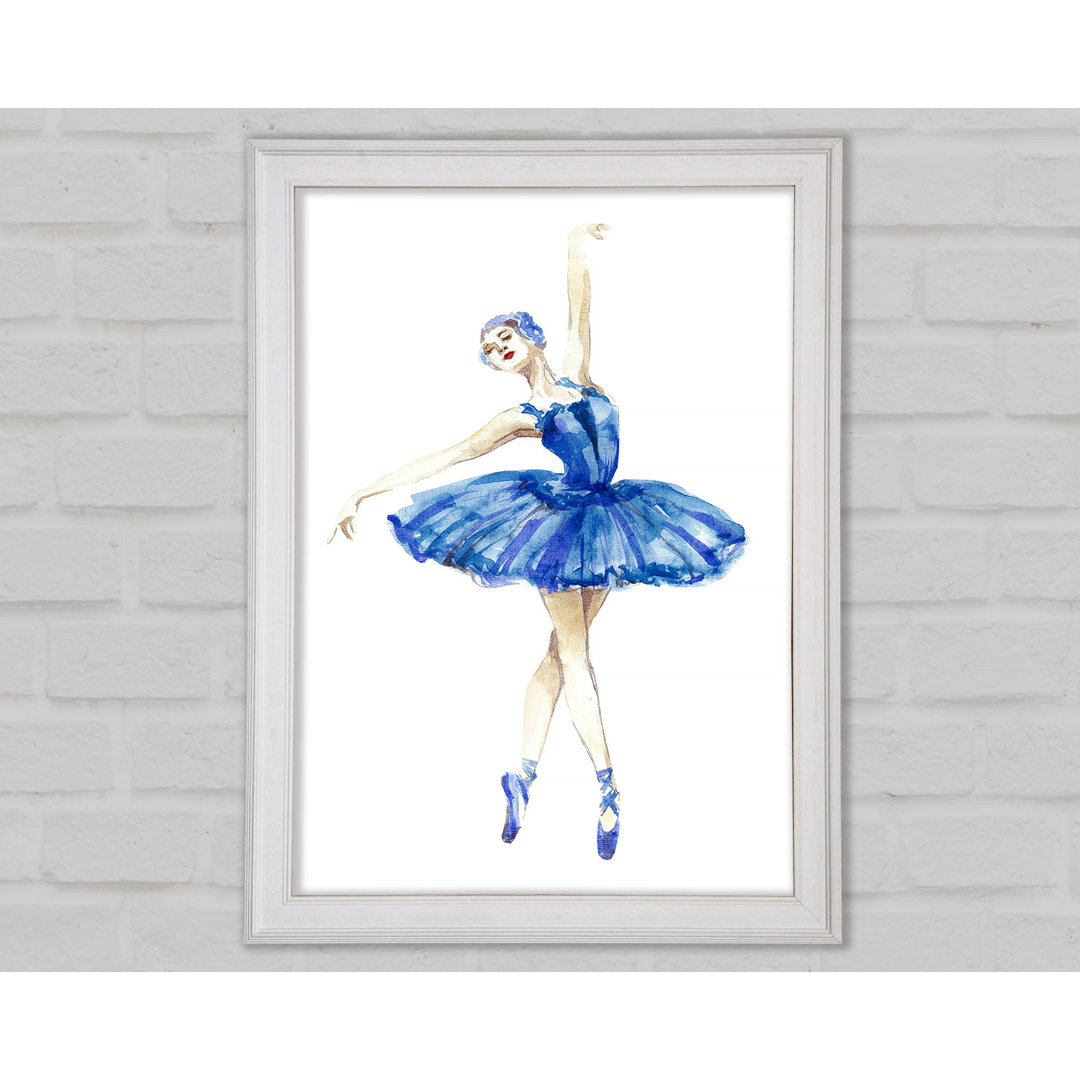 Blaue Ballerina 4 - Einzelne Bilderrahmen Kunstdrucke