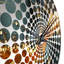 Horloge murale abstraite dorée et verte Serene Abstract Marble Dream III-101236442