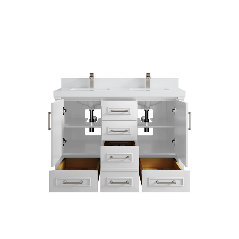 Aberdeen X P 22 po De salle de bain Quartz blanc