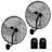  2 Pcs 20" Wall Mount Fan With 3-speed Options 85° Oscillation 30° Tilt 6 Ft Cord 