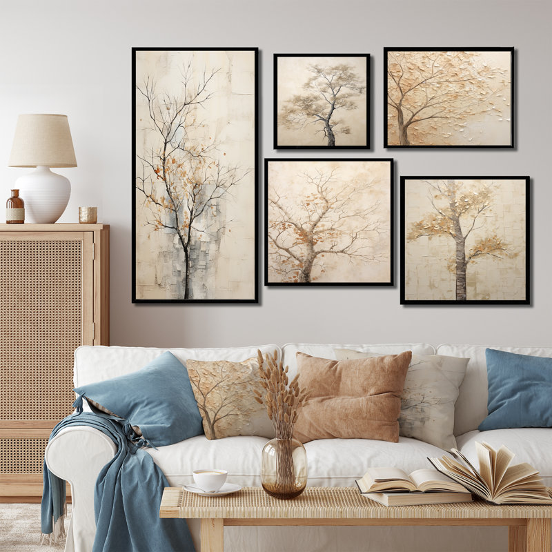 Minimalisme, érable beige, Melody IV, Cadre flottant noir