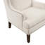 Chaise d'appoint en tissu beige, siège rembourré en mousse, garniture cloutée, chaise de salon élégante dans la chambre, beige, garniture d'attraction-1494880324