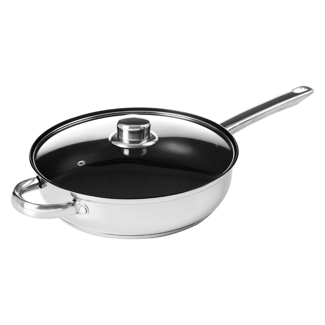 Symple Stuff Stainless Steel Saute Pan with Lid