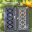 Tapis de patio, tapis de camping extérieur portatif, tapis réversible
