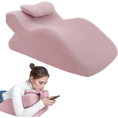 Ergonomic Memory Foam Wedge Pillow with Headrest – Adjustable Support for Back, Neck, and Head Comfort