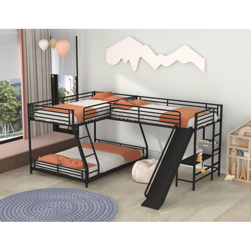 Dace Twin Iron Triple / Quad Bunk Bed by Isabelle & Max