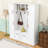 Elegant Rustic Hall Tree with Seating, Adjustable Storage Shelves and Hooks-308740621