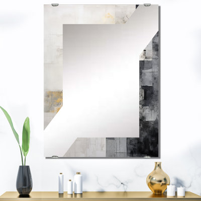 Ahnalia - Grand miroir mural à carreaux abstraits